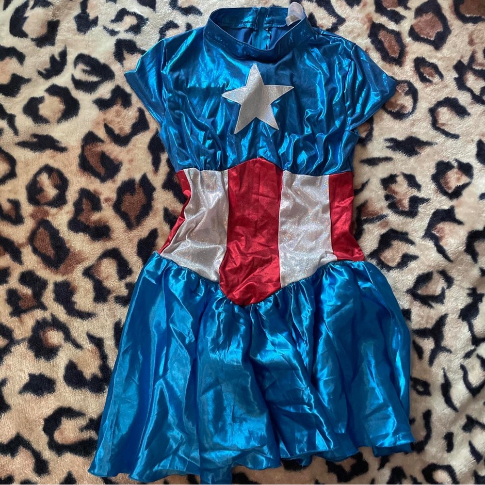 Women’s Blue & Red Star Superhero Costume Dress